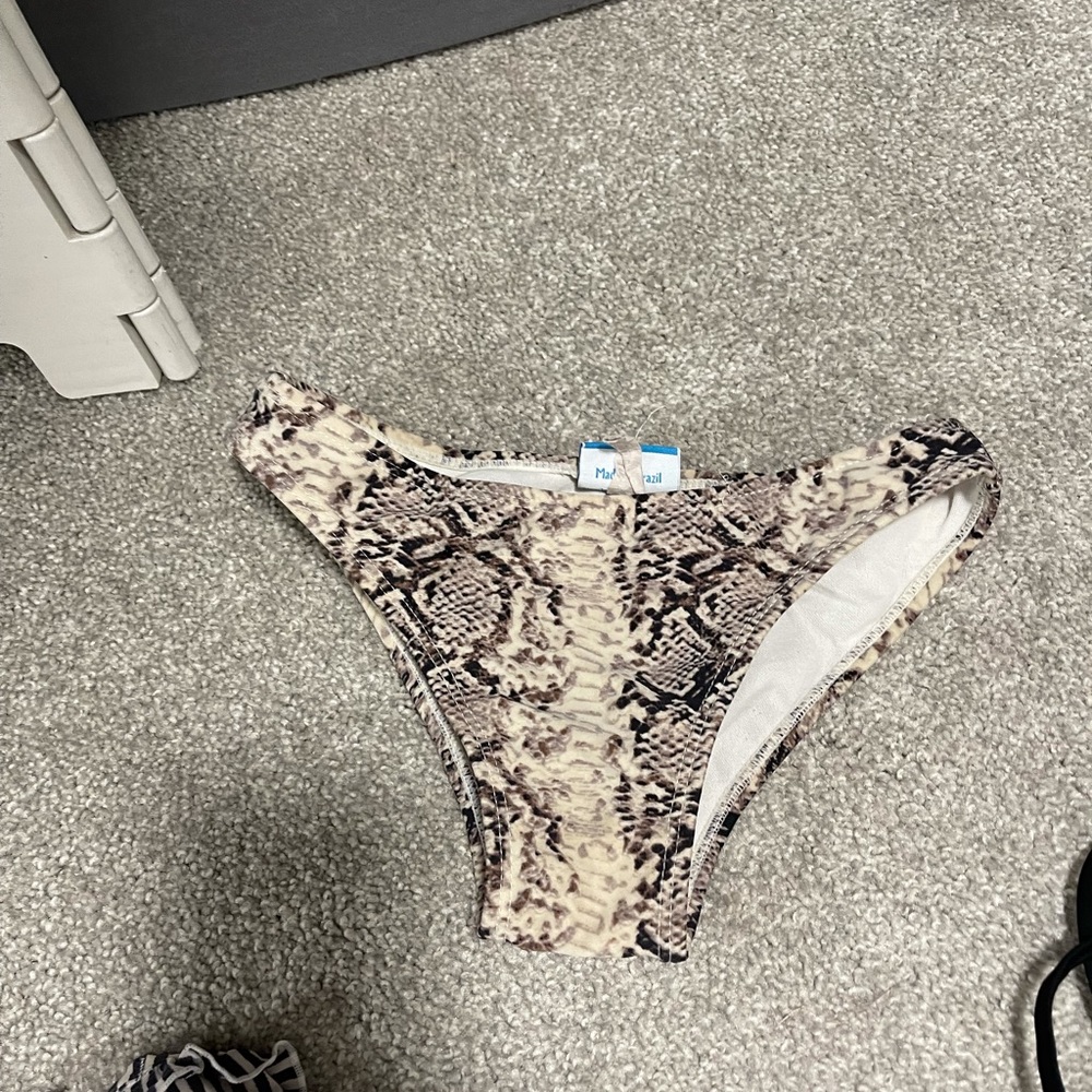 Cheeky snake print bikini bottom